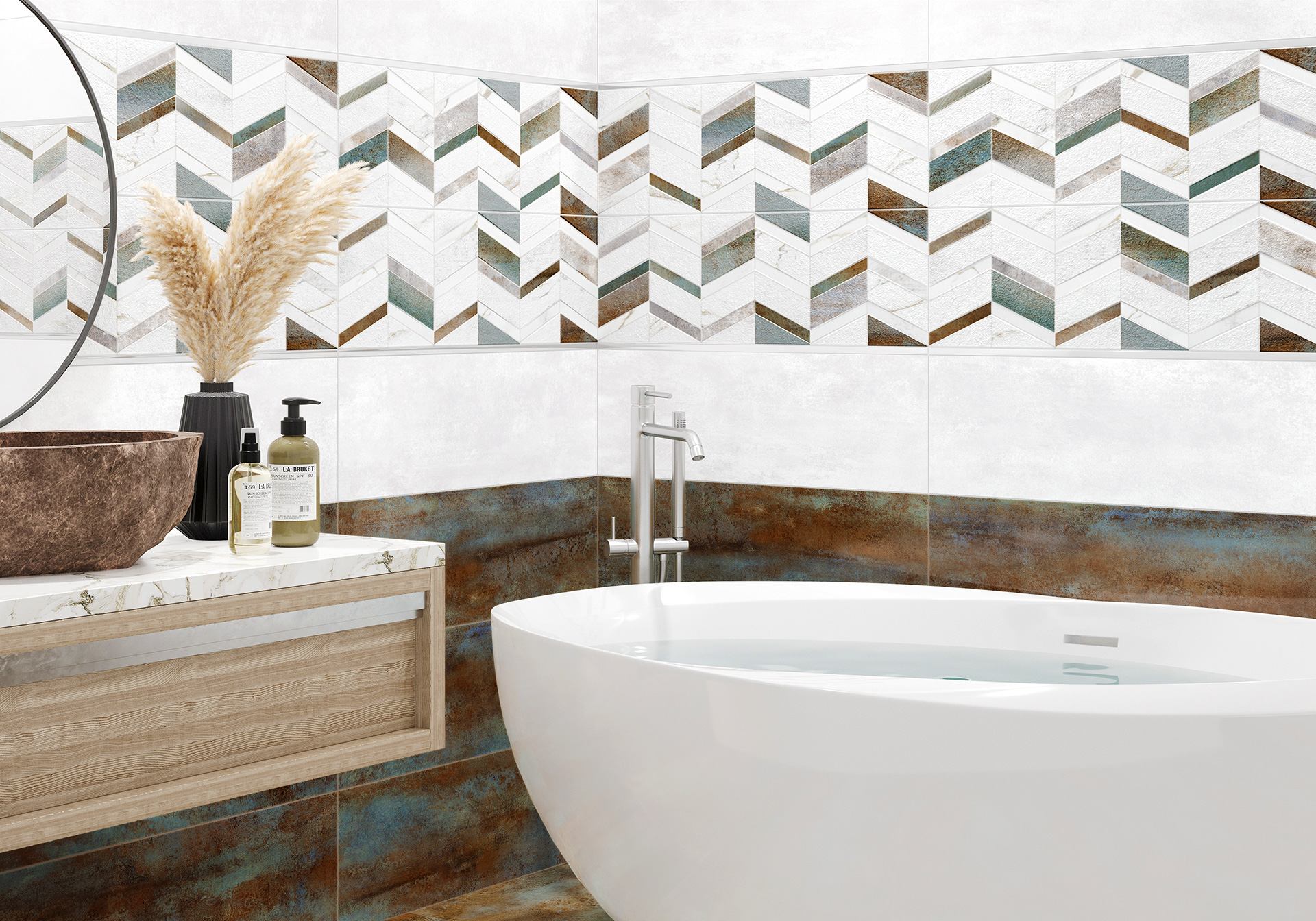 Фото в интерьере Alma Ceramica Oxide