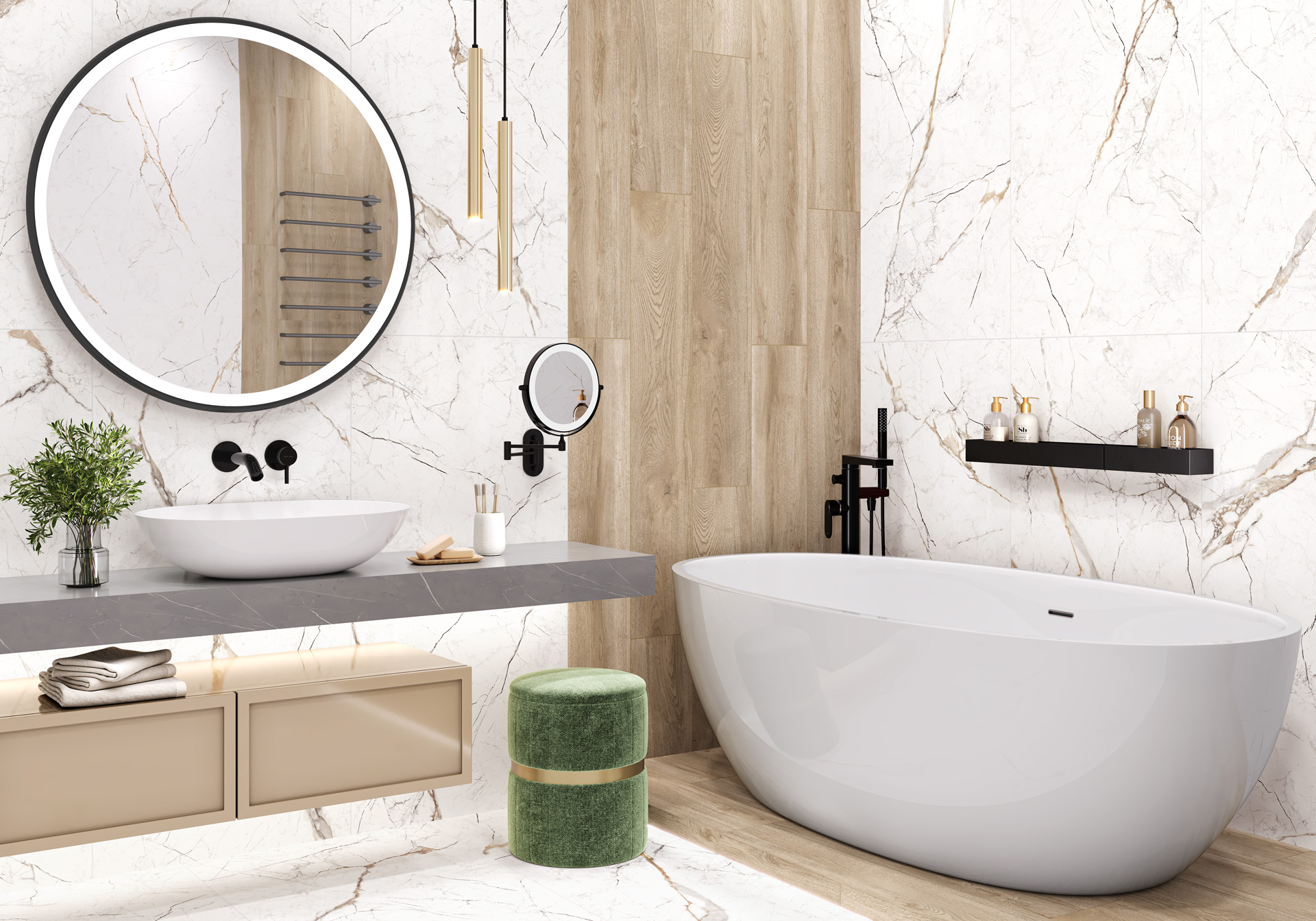 Фото в интерьере Alma Ceramica Rock Line