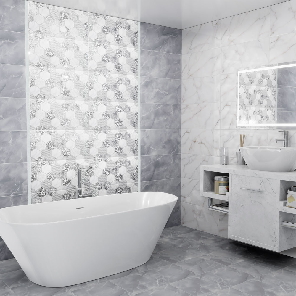 Фото в интерьере для ванной ALMA Ceramica Grigio