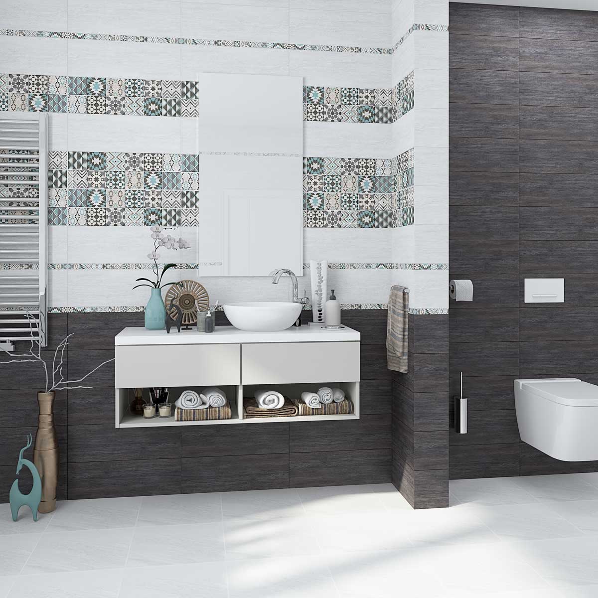 Фото в интерьере для ванной ALMA Ceramica Scandi