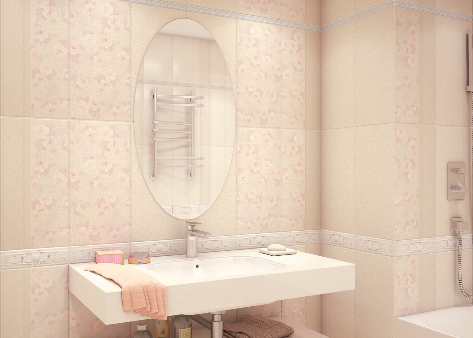 Фото в интерьере для ванной AltaCera Flowers