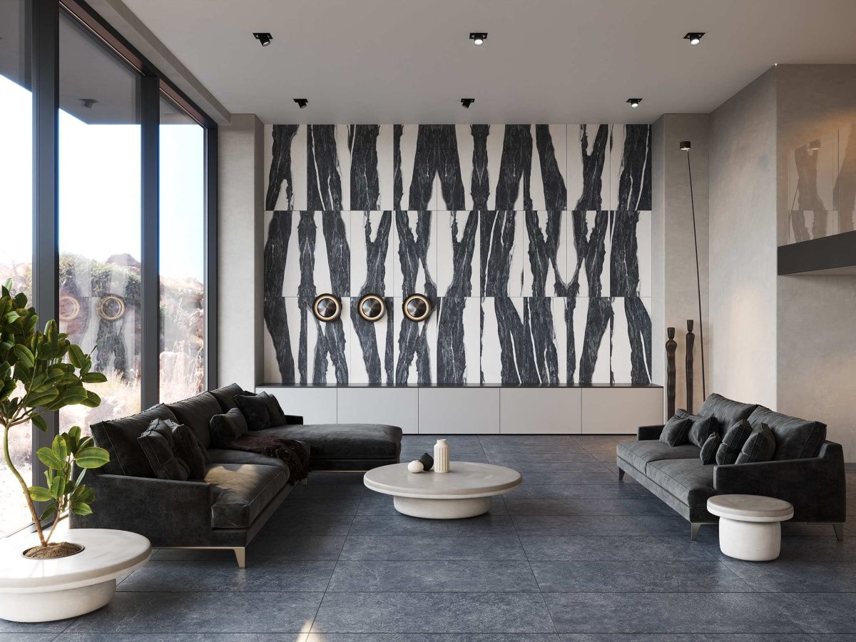 Фото в интерьере для гостиной Ametis Exotica Marble