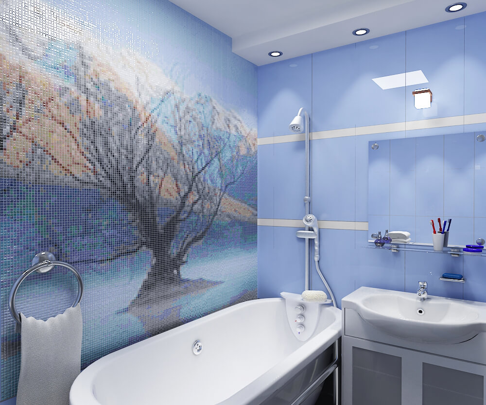 Фото в интерьере для ванной Antica Mosaic Пейзажи