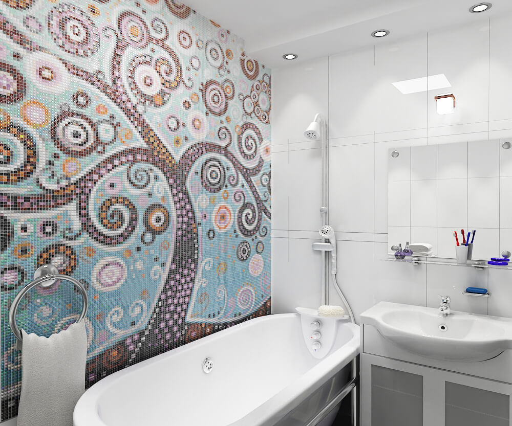 Фото в интерьере для ванной Antica Mosaic Узоры