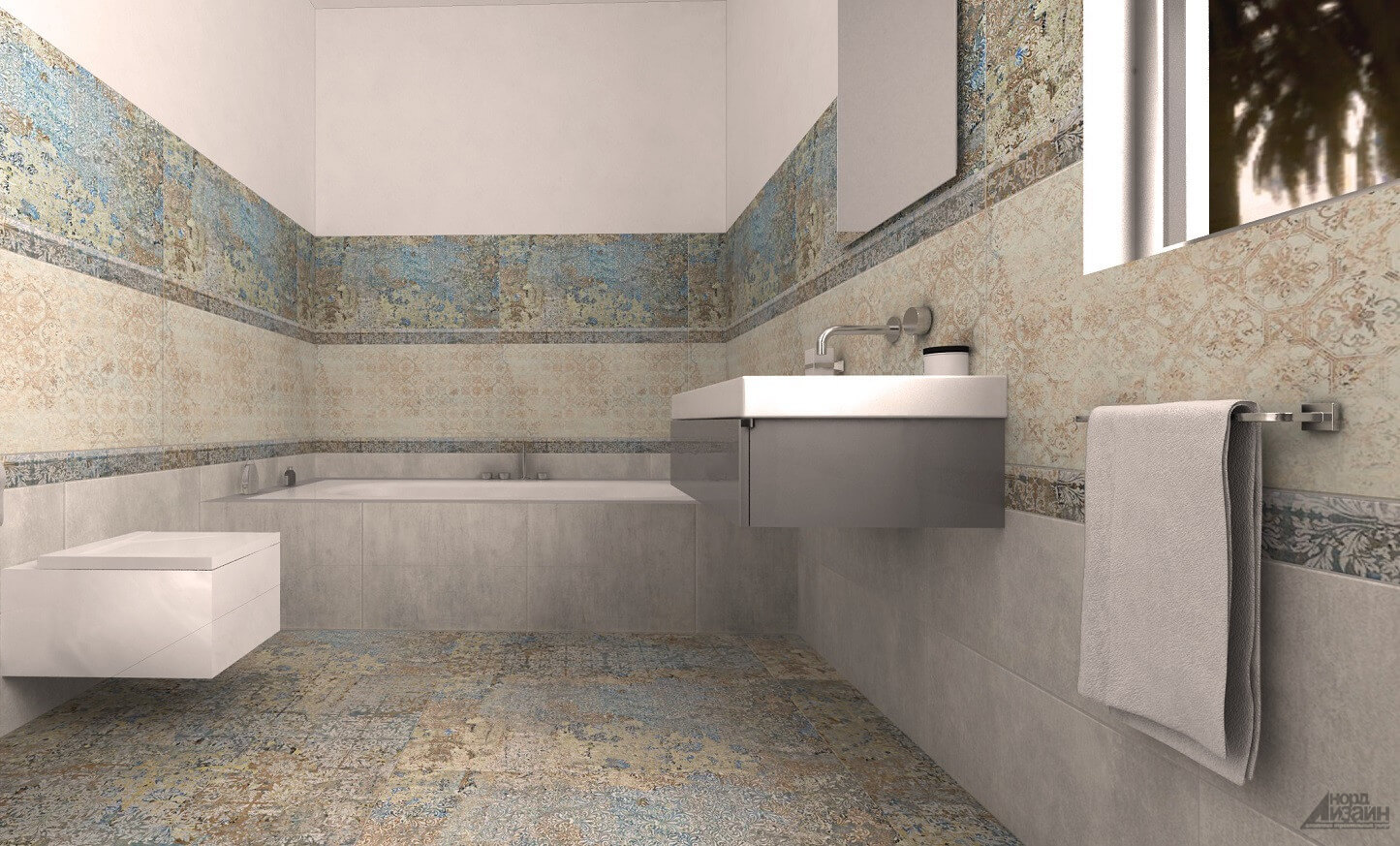 Фото в интерьере для ванной Aparici  Carpet