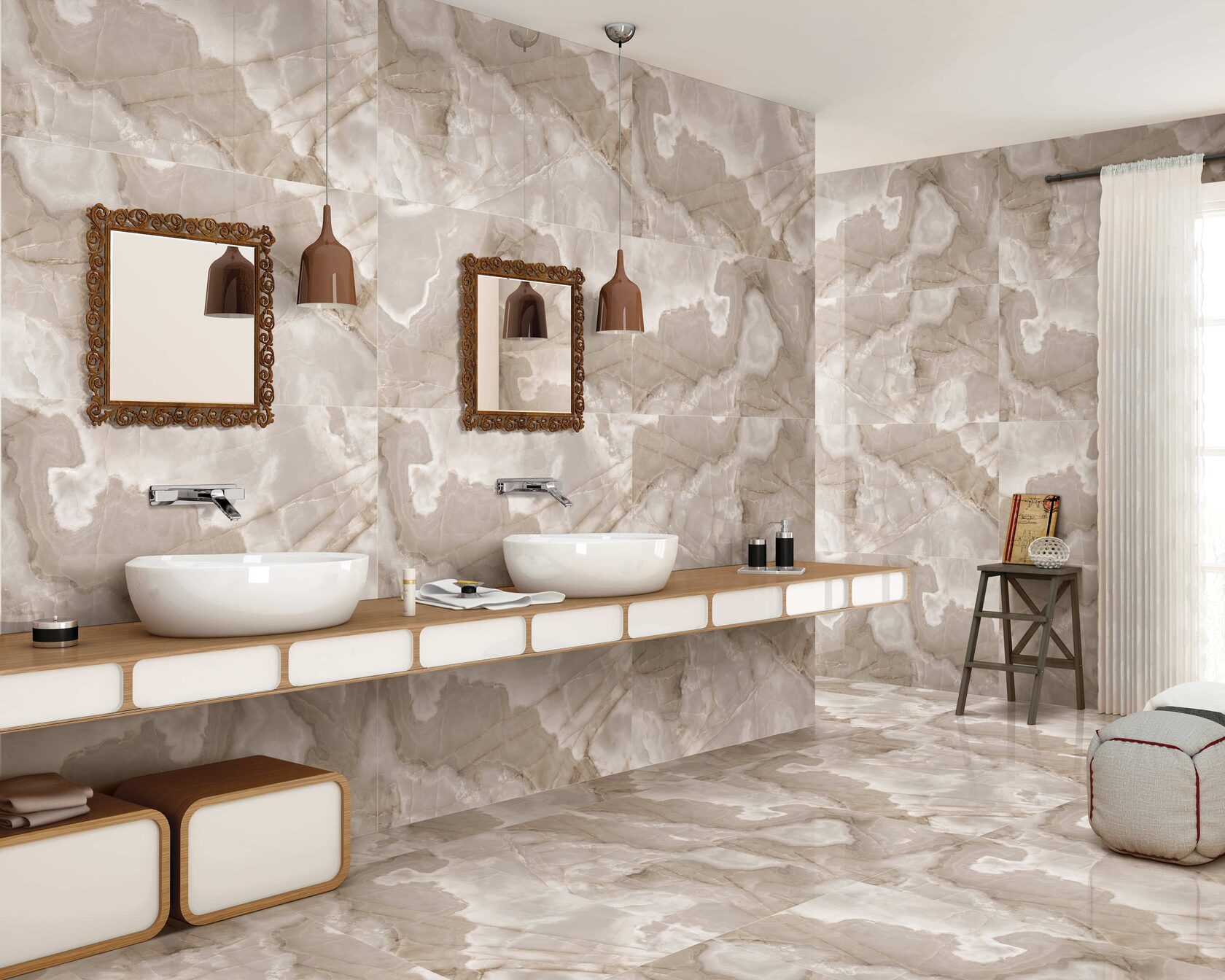 Фото в интерьере для ванной Arcadia Ceramica Rex Onyx