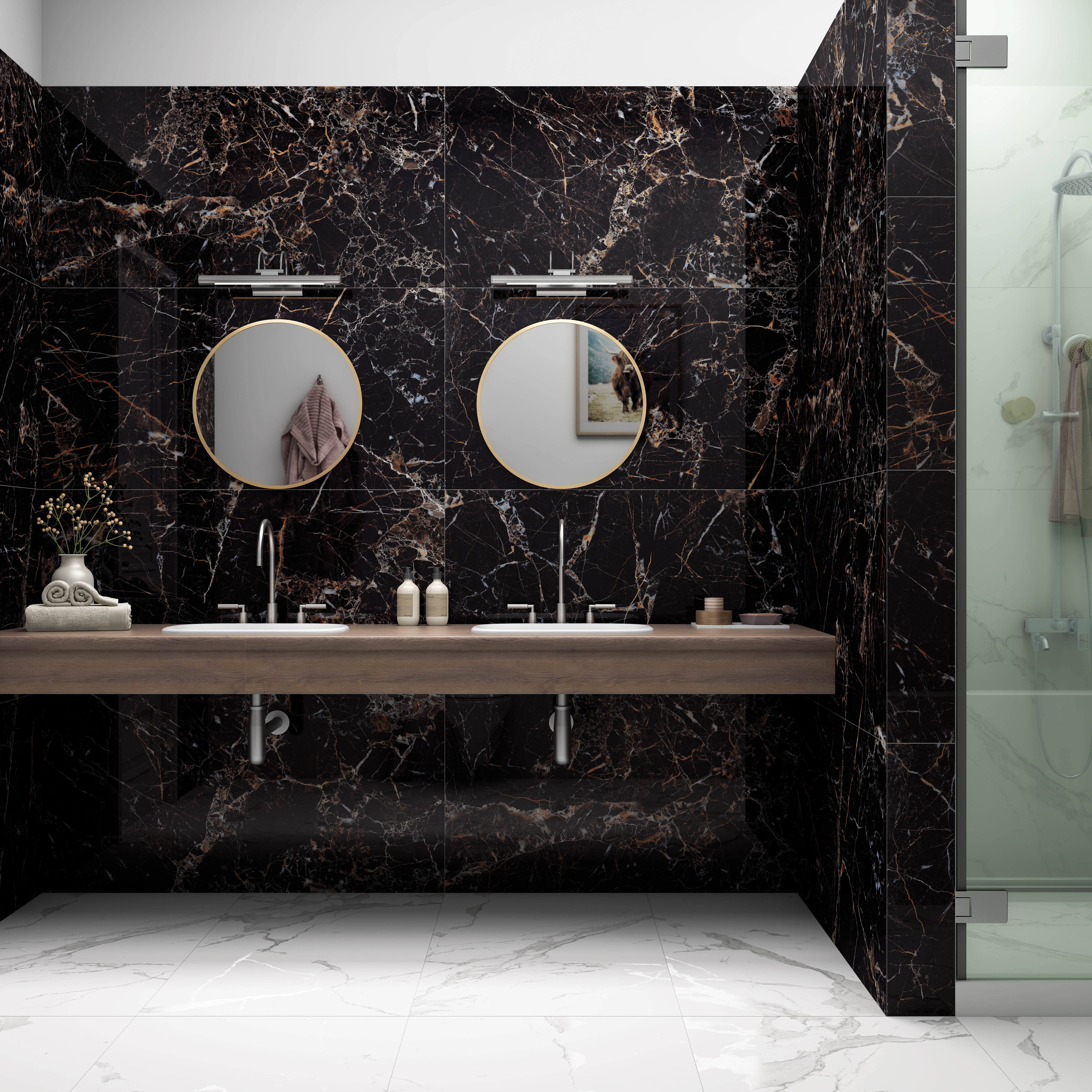 Фото в интерьере для ванной Arcadia Ceramica Torino Black