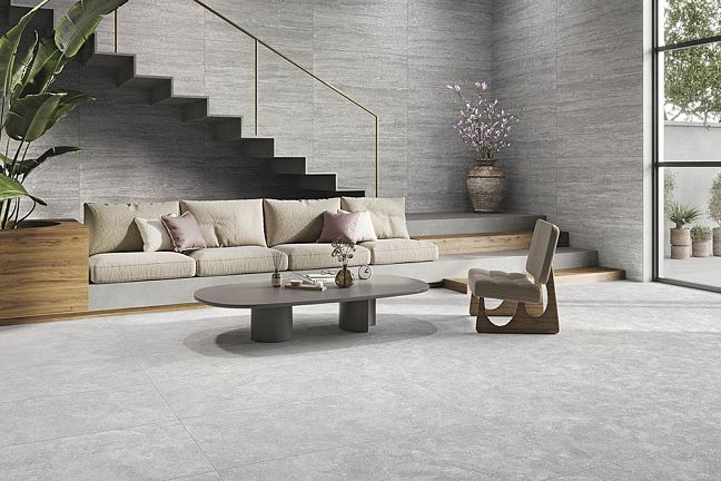 Матовый Art Natura Ceramica Керамогранит Art Natura Travertino Grigio 60x120х0,9 relief matt — фото 2