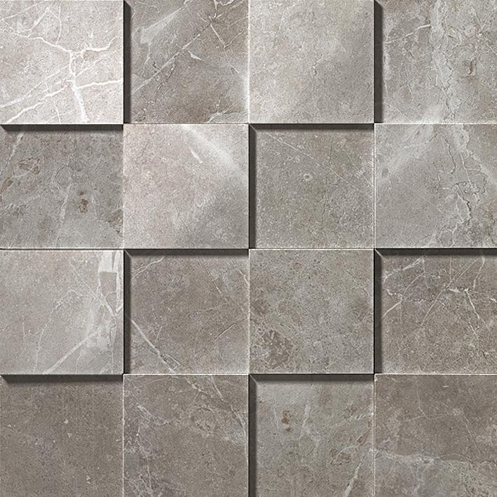 Каменная Atlas Concorde Marvel Pro Marvel Grey Fleury Mosaico 3D 30x30 — фото 2