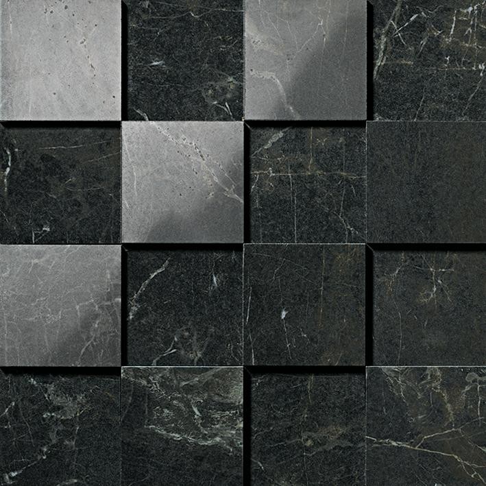 Каменная Atlas Concorde Marvel Pro Marvel Noir St.Laurent Mosaico 3D 30x30 — фото 2