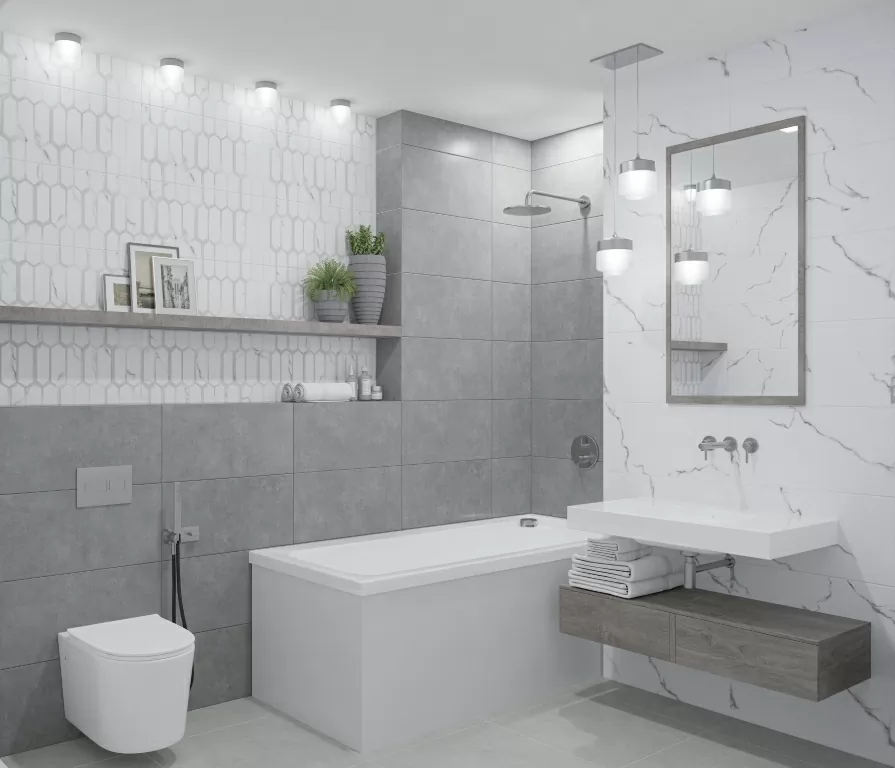 Фото в интерьере Azori Calacatta Opaco