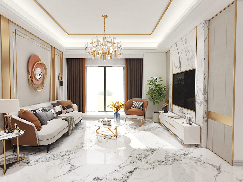 Фото в интерьере для гостиной Basconi Home Bianco gold