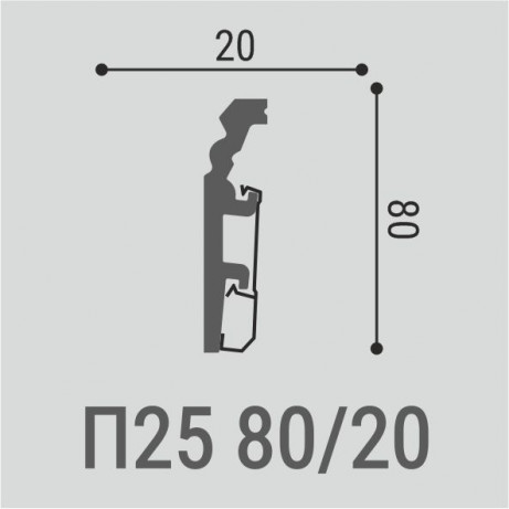Плинтусы напольные Bello Deco Плинтус напольный П25 80-20 2x200 — фото 2