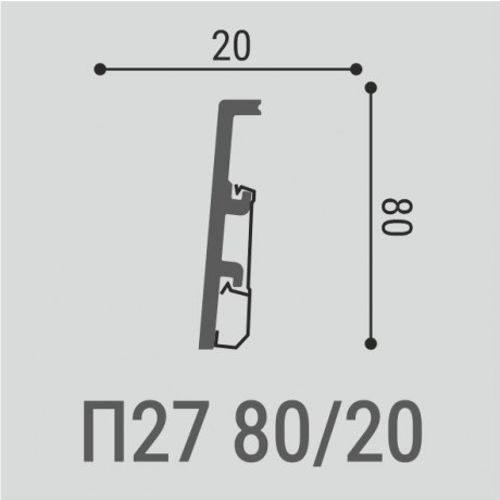 Плинтусы напольные Bello Deco Плинтус напольный П27 80-20 2x200 — фото 2