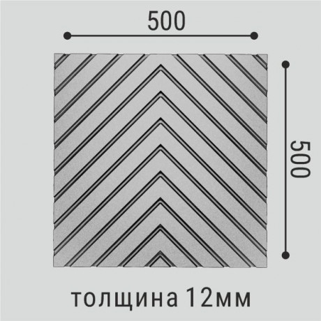 3D панели из полимера Bello Deco Стеновые панели Стеновая панель СП 14 50x50 — фото 3