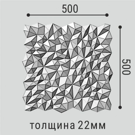 3D панели из полимера Bello Deco Стеновые панели Стеновая панель СП 15 50x50 — фото 2