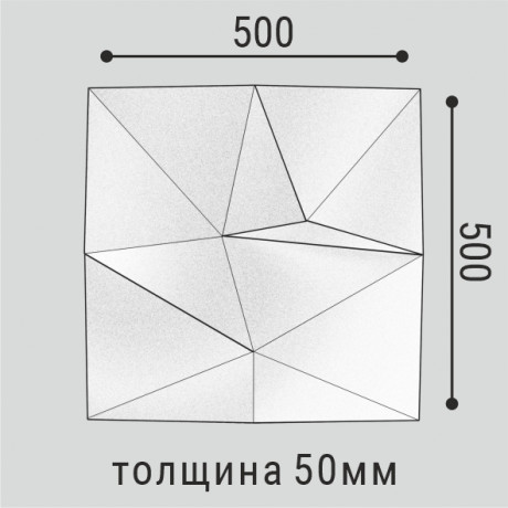 3D панели из полимера Bello Deco Стеновые панели Стеновая панель СП 16 50x50 — фото 4
