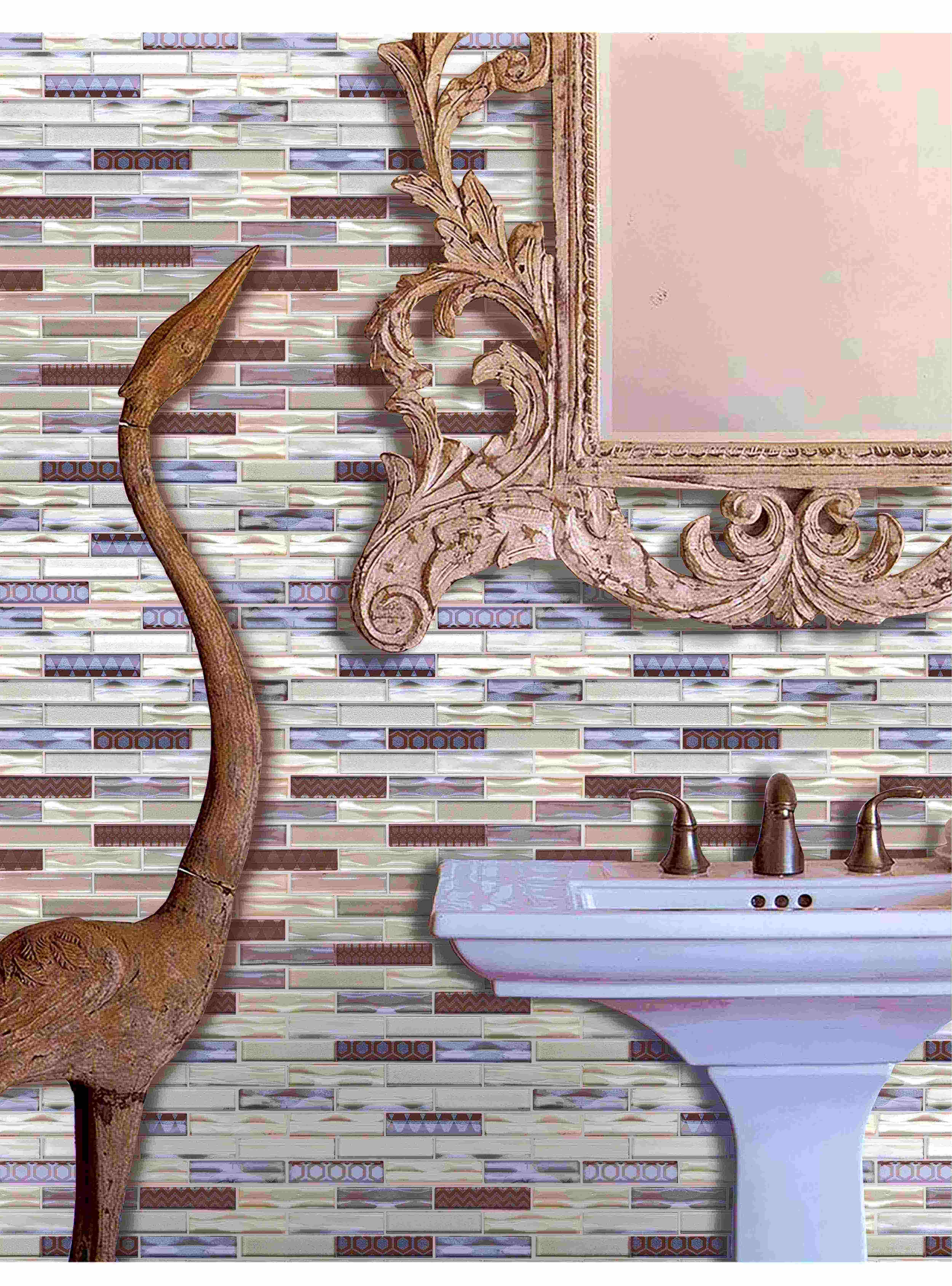 Фото в интерьере для ванной Bonaparte Стеклянная мозаика