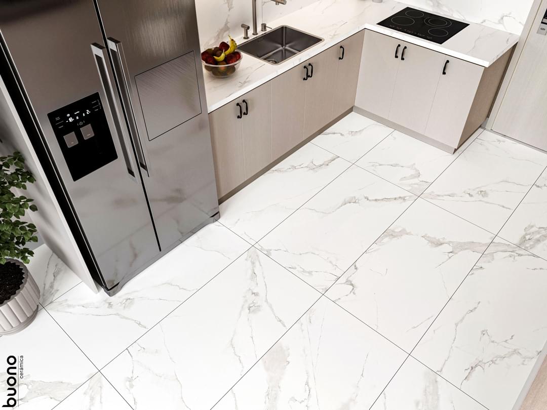 Фото в интерьере для кухни Buono Ceramica Marble