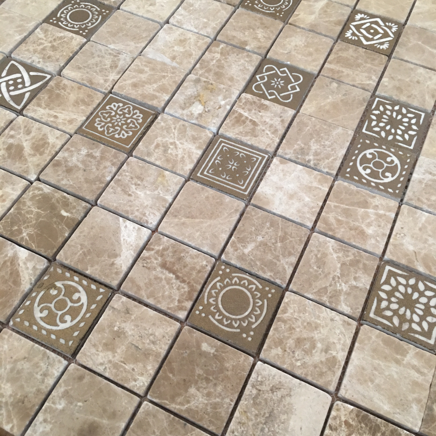 Каменная Leedo (Caramelle) Art Stone Art Emperador Light MAT 48x48x8 — фото 2