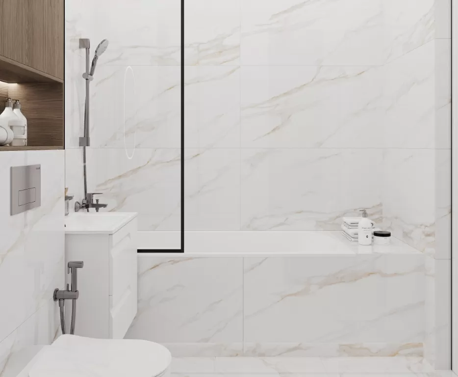 Фото в интерьере Ceradim Calacatta Regal Gold