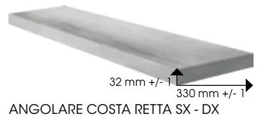 Керамогранитные Ступень угловая Cerdomus 72854 Baita Angolo Sx Gradino Costa Retta Bianco 33х100 — фото 2