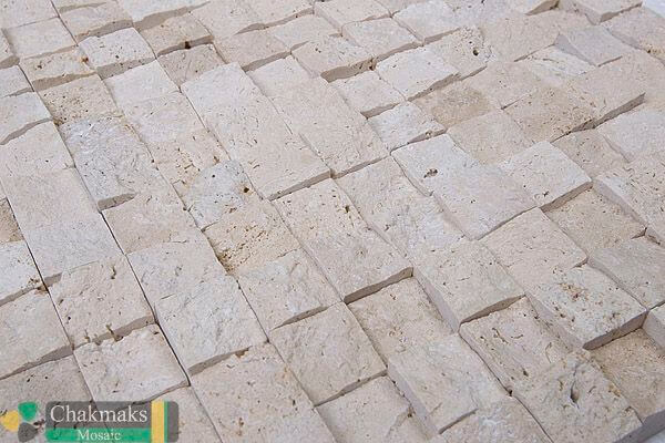 Каменная Chakmaks 3D Fusion Stone Бесшовная 3D мозаика из травертина POPCORN 1х2.5х2.5 см — фото 3