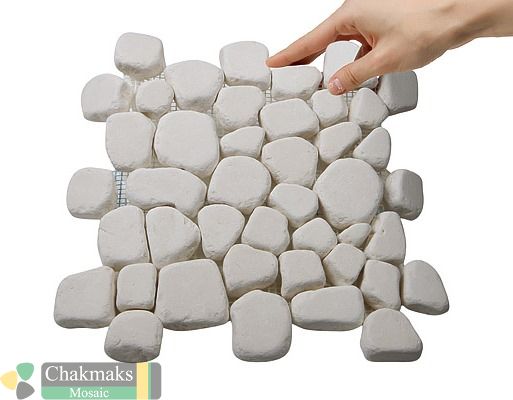 Каменная Chakmaks 3D Fusion Stone Бесшовная 3D мозаика из травертина ROLLING STONE 1х5х10 см — фото 2