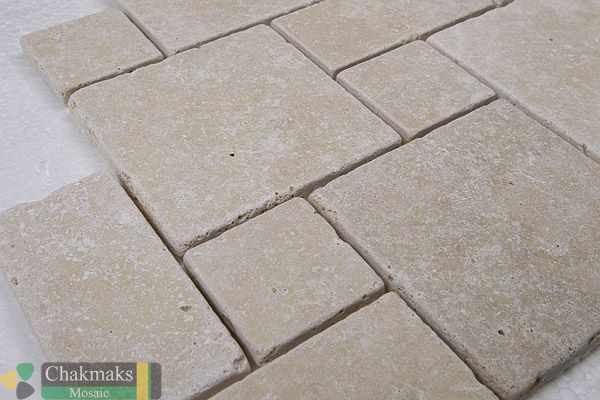 Каменная Chakmaks 3D Fusion Stone Плитка мозаика из травертина LYRIC 1х4.9х15 см — фото 3