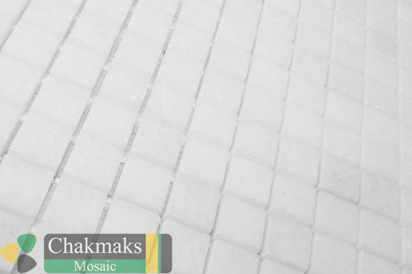 Мраморная Chakmaks Anatolian Stone 23x23 Мозаика из мрамора (23х23*10 мм) BIANCO NEVE — фото 3