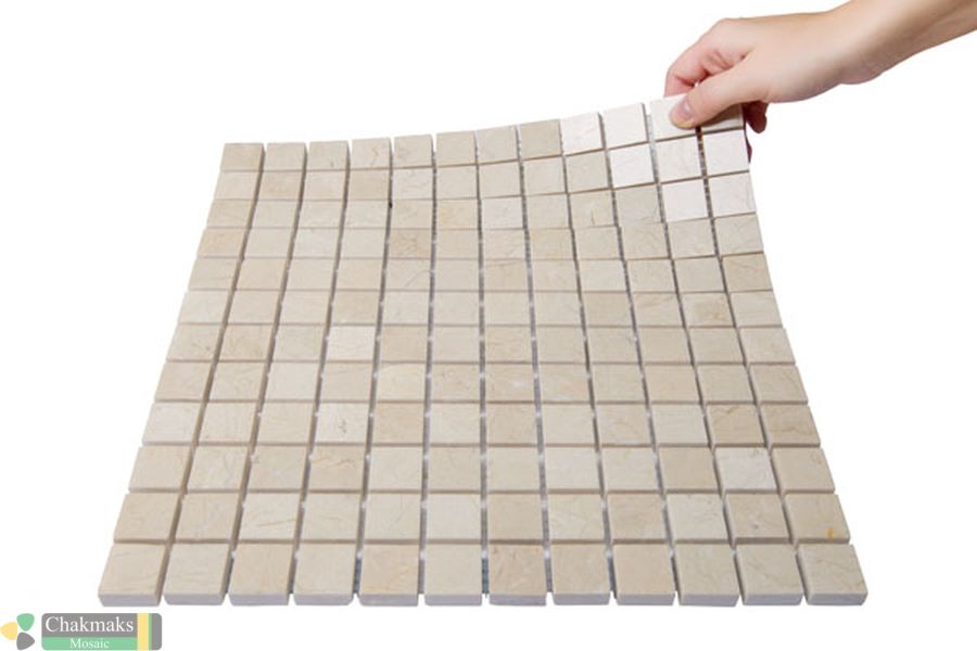 Мраморная Chakmaks Anatolian Stone 23x23 Мозаика из мрамора (23х23*10 мм) CREAM PINO — фото 2