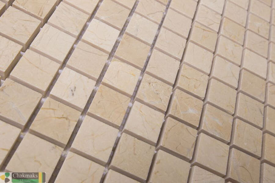 Мраморная Chakmaks Anatolian Stone 23x23 Мозаика из мрамора (23х23*10 мм) CREAM PINO — фото 3