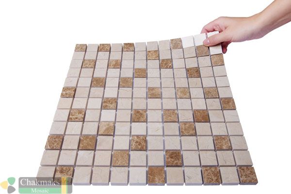 Мраморная Chakmaks Anatolian Stone 23x23 Мозаика из мрамора (23х23*10 мм) PINO EMPERADOR — фото 2