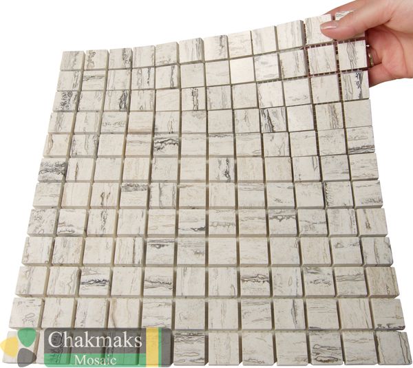 Мраморная Chakmaks Anatolian Stone 23x23 Мозаика из мрамора (23х23*10 мм) VANILLA WOOD — фото 2