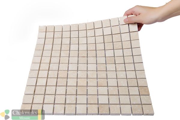 Каменная Chakmaks Anatolian Stone 23x23 Мозаика из травертина (23х23*10 мм) CLASSIC LIGHT — фото 2
