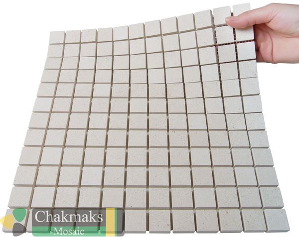 Каменная Chakmaks Anatolian Stone 23x23 Мозаика из травертина (23х23*10 мм) GINGER — фото 2