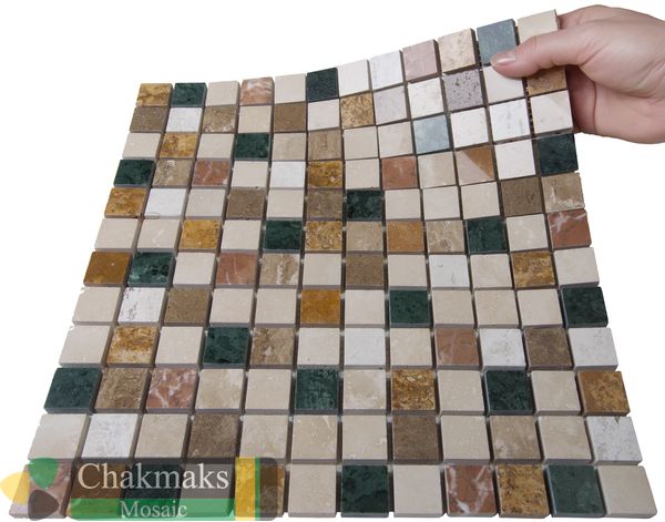 Каменная Chakmaks Anatolian Stone 23x23 Мозаика из травертина (23х23*10 мм) LETE — фото 2