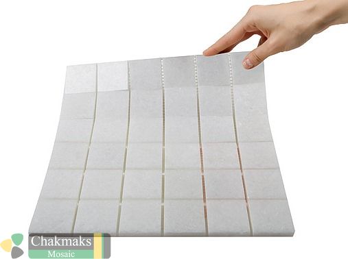 Мраморная Chakmaks Anatolian Stone 50x50 Мозаика из мрамора (50х50*10 мм) BIANCO NEVE — фото 2