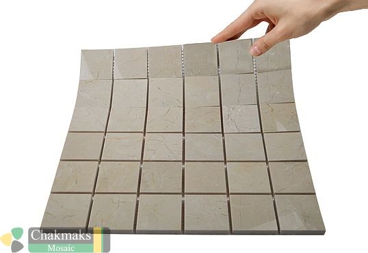 Мраморная Chakmaks Anatolian Stone 50x50 Мозаика из мрамора (50х50*10 мм) CREAM PINO — фото 2