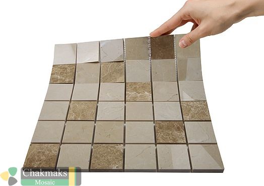 Мраморная Chakmaks Anatolian Stone 50x50 Мозаика из мрамора (50х50*10 мм) PINO EMPERADOR — фото 2