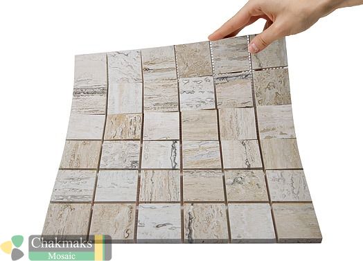 Мраморная Chakmaks Anatolian Stone 50x50 Мозаика из мрамора (50х50*10 мм) VANILLA WOOD — фото 2