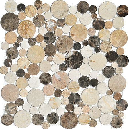 Каменная Colori Viva Natural Stone Mos.Polished Light Emperador + Cream Marfil+Dark Emperador 30.5х30.5