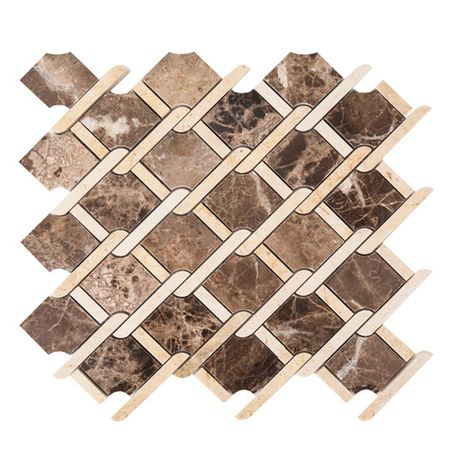 Каменная Colori Viva Natural Stone Mos.Victorian Polished Dark Emperador+ Crema Marfil 30.5х30.5