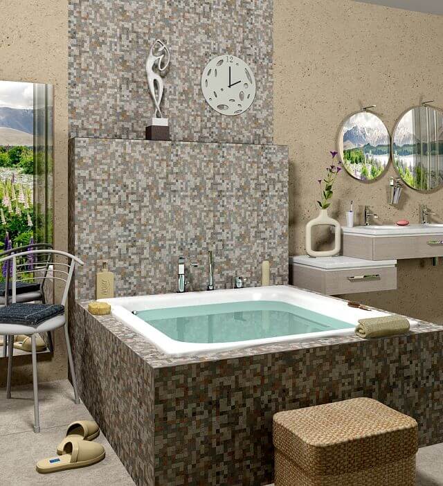 Фото в интерьере для ванной Colori Viva Natural Stone