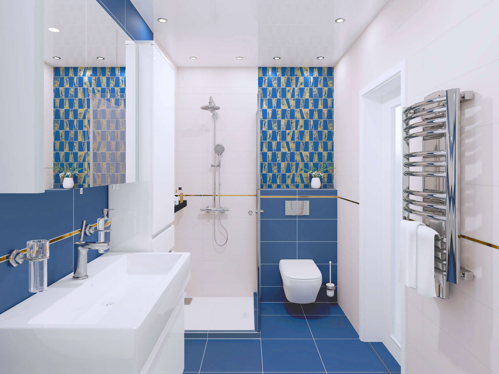 Фото в интерьере для ванной Concept GT Blue mix 2