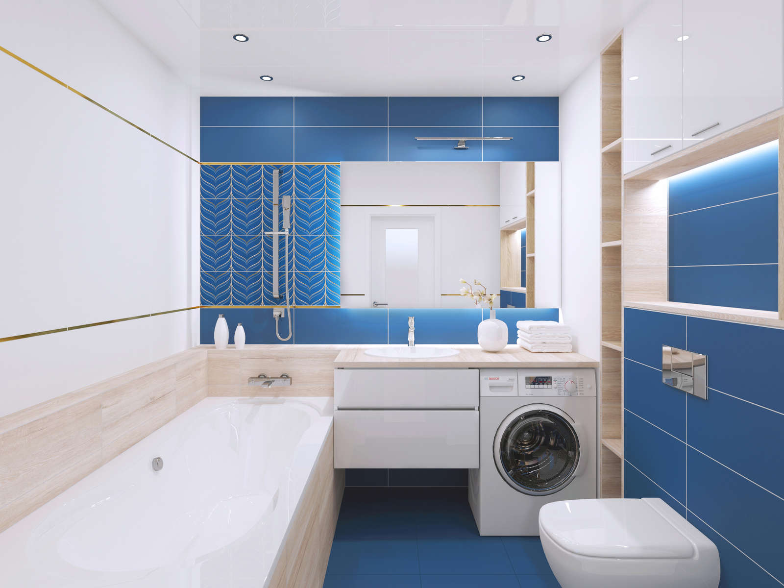 Фото в интерьере для ванной Concept GT Blue mix 3