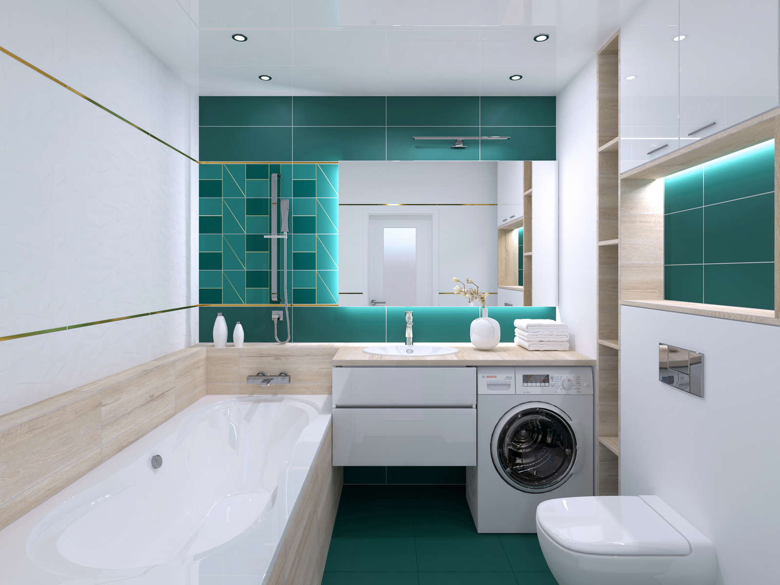 Фото в интерьере для ванной Concept GT Green mix 3