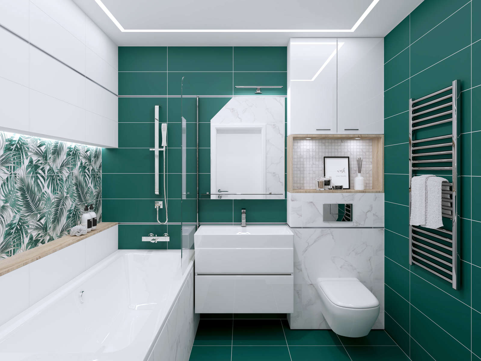 Фото в интерьере для ванной Concept GT Green mix 4