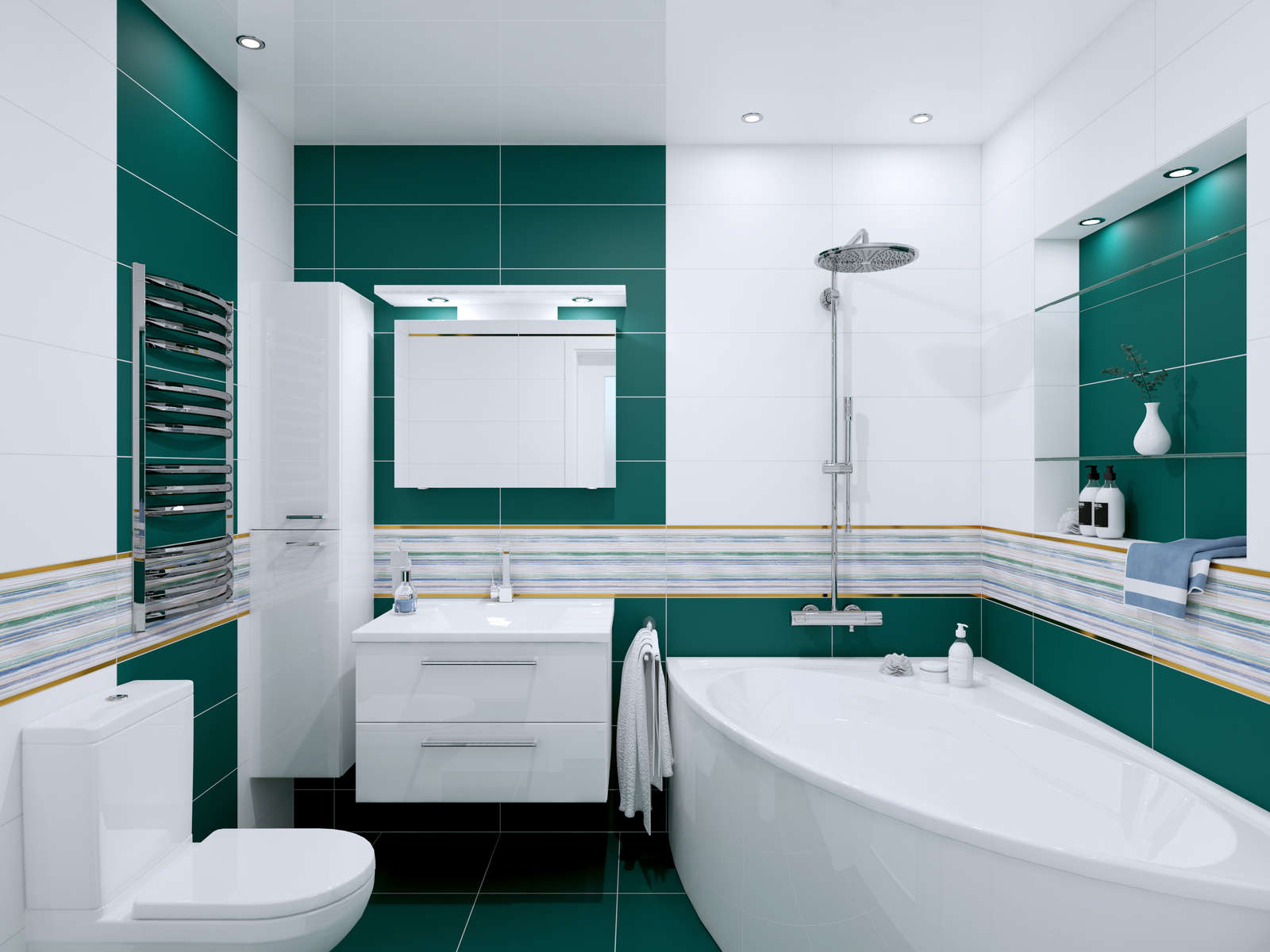 Фото в интерьере для ванной Concept GT Green mix 5