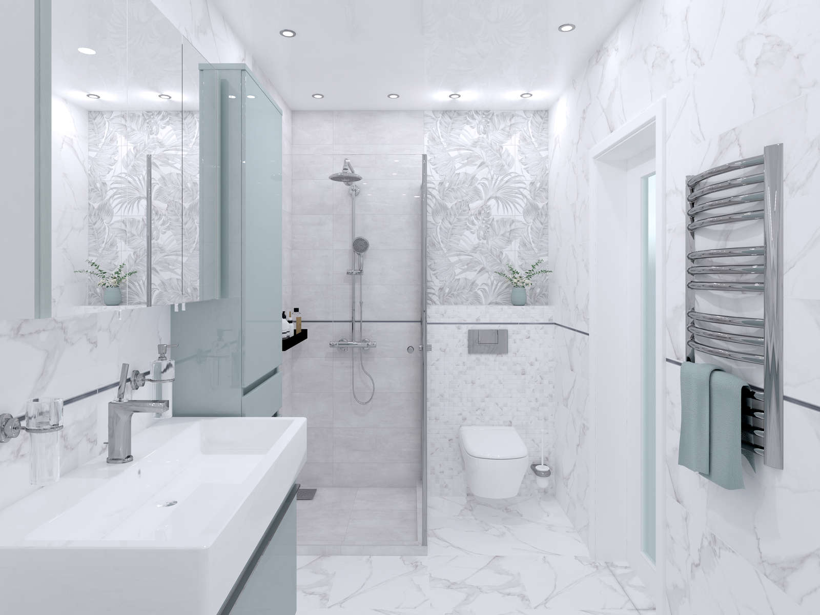 Фото в интерьере для ванной Concept GT White mix 1